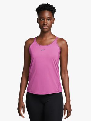 Womens Nike One Classic Dri-Fit Strappy Pink Tank Top