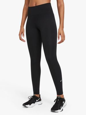 Women's Nike Dri-Fit One Black Mid-Rise Leggings