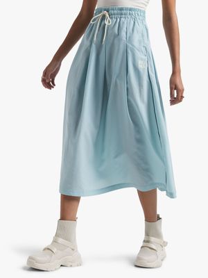 Puma Women's Infuse Pleated Midi Turquoise Skirt