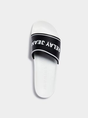 Men's Relay Jeans Border Black/White Slide