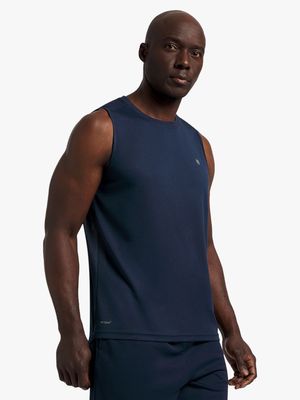 Mens TS Dri-Tech Navy Performance Muscle Hugger Vest