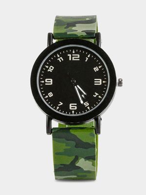 Boy's Green Camo Watch