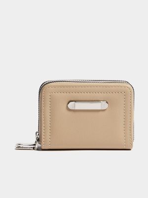 Women's Stone Double Zip Around Mini Purse