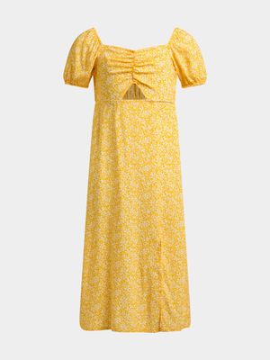 Jet Older Girls Yellow Floral Dress