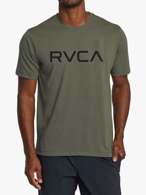 Men's Big RVCA Green Short Sleeve T-Shirt