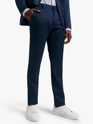 Men's Markham Skinny Plain Extra Style Navy Birdseye Trouser