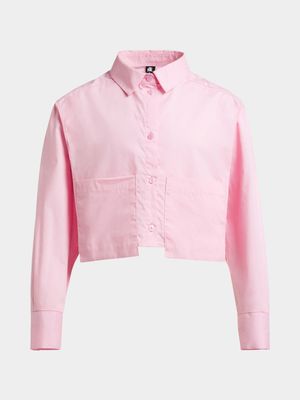 Jet Older Girls Pink Cropped Utility Shirt