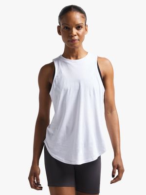 Womens TS Cotton White Tank