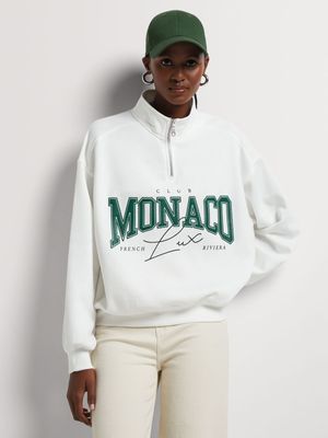 Club Monaco Quarter Zip Sweat Top