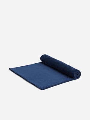 Jet Home Navy Fleece Blanket 150x180cm