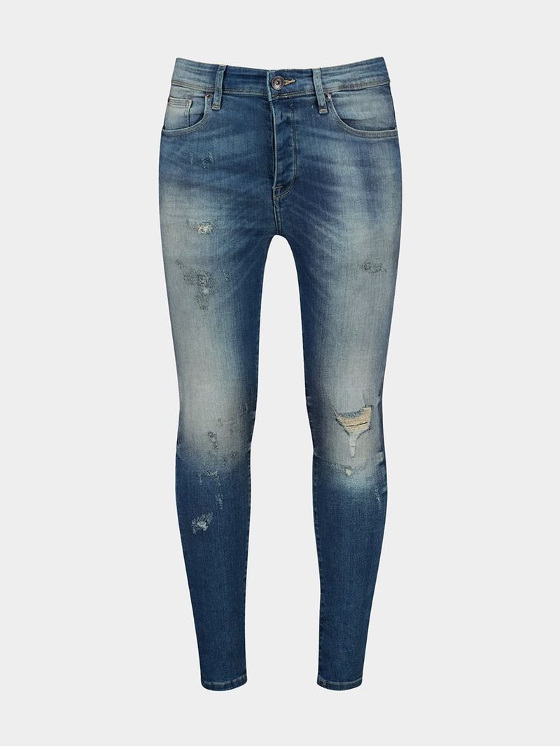 Men's Relay Jeans Super Skinny Blue Tint Destroy Jean - Bash.com Men's Relay Jeans Super Skinny Blue Tint Destroy Jean - Bash.com