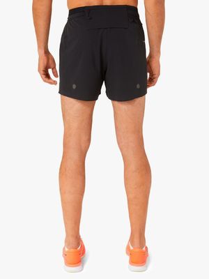 Mens Asics Metarun 5 Inch Black Shorts