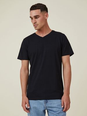 Men's Cotton On Black Organic V-Neck T-Shirt