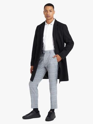 MKM Black/White/Light Blue Smart Check Trouser