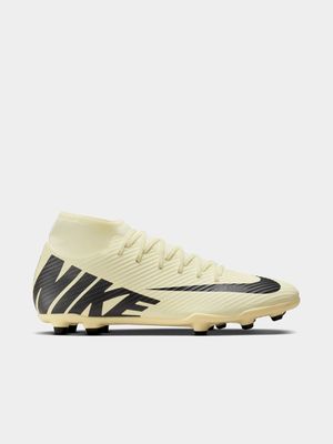 Mens Nike Mercurial Superfly 9 Club MG High-Top Yellow/Black Soccer Boots