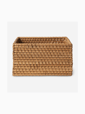 Rattan Square Basket Large 22x12cm