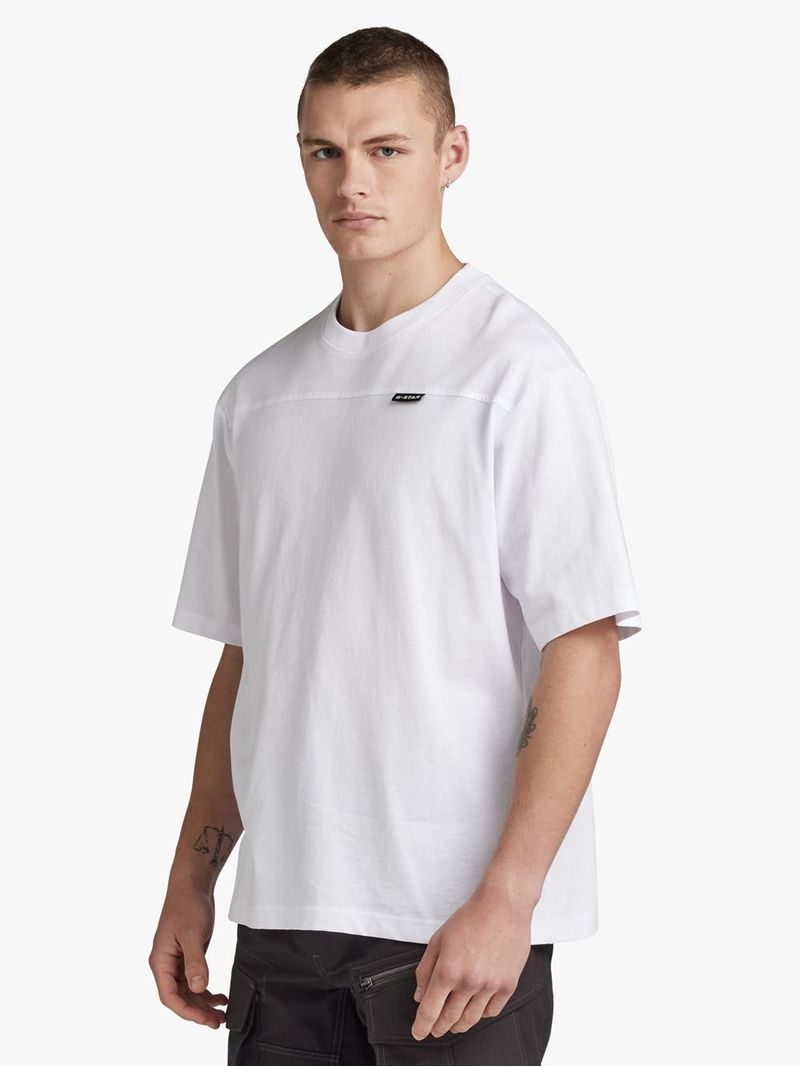 G-Star Men's Oversized Boxy Base 2.0 White T-Shirt - Bash.com