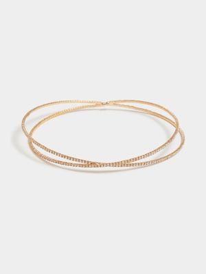 Diamante Criss Cross Choker