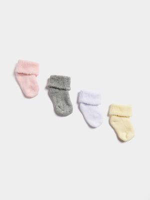 Jet Infant Girls Multicolour 4 Pack Socks