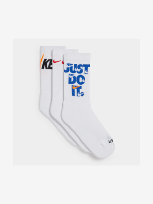 Nike Unisex Everyday Cushioned White Socks