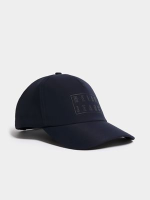 Men's Relay Jeans Basic 5 Panel with Silicone Print Navy Peak Cap