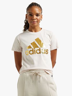 Womens adidas Badge Of Sport Light Pink Tee