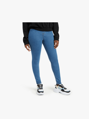 Women's Mid Blue Jeggings