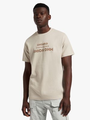 Men's Union-Dnm Interlock Ecru T-Shirt