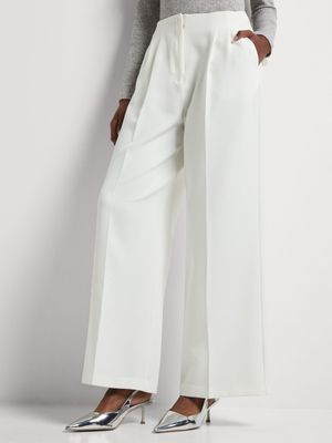 Wide Leg Darted High Waist Pants