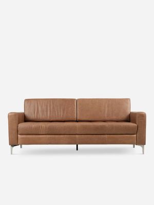 Harvard 3 Seater Leather Codiac Taupe