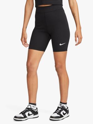 Womens Nike Sportswear Classic High-Waisted 8" Black Biker Shorts