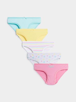 Jet Younger Girls Multicolour 5 Pack Bikini