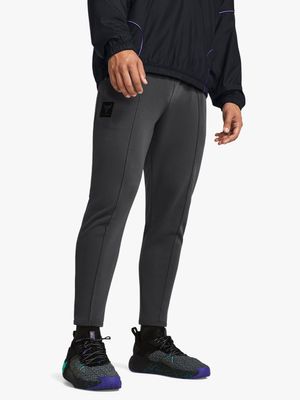 Mens Under Armour Project Rock Terry Grey Pants