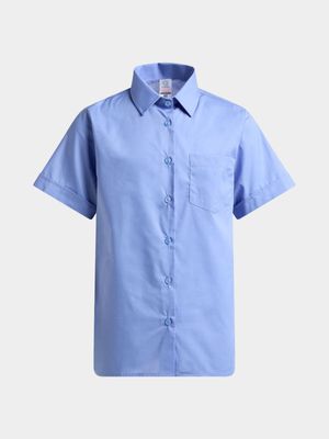 Jet Girls Blue Short Sleeve School Shirt