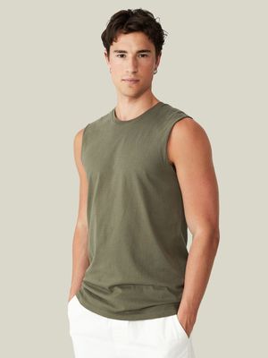 Men's Cotton On Green Organic Muscle Top