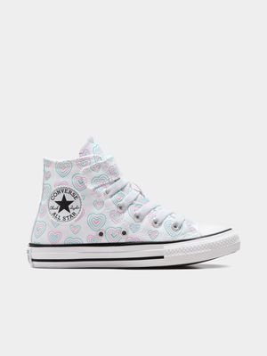 Converse Kids CTAS Hearts White Sneaker