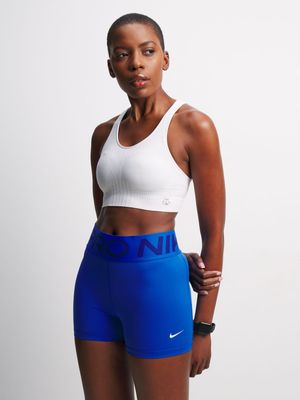 Womens Nike Pro Sculpt High Rise 3 Inch Blue Shorts