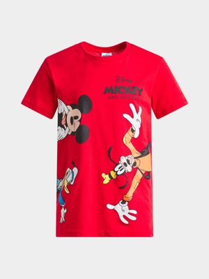 Jet Younger Boys Red Mickey & Friends T-Shirt