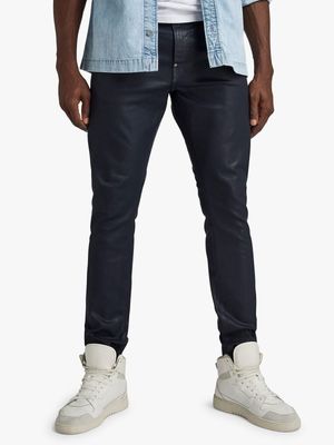 G-Star Men's Revend FWD Skinny Blue Coated Jeans