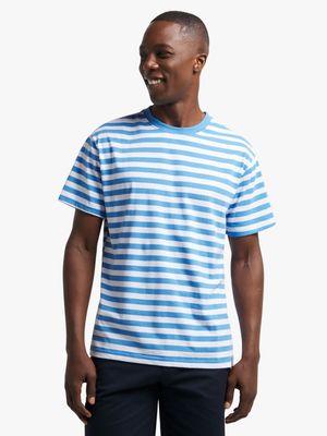 Jet Men's Blue/White Feeder Stripe T-Shirt