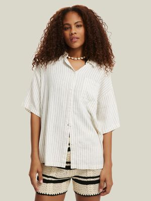 Women's Cotton On White Haven Short Sleeve Shirt