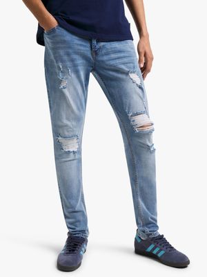 Redbat Men's Medium Blue Super Skinny Jeans