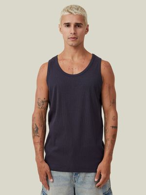 Men's Cotton On Blue Loose Fit Rib Tank Top