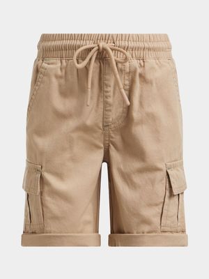 Jet Younger Boys Stone Cargo Shorts