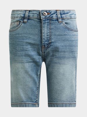 Jet Older Boys Mid Wash Denim Shorts