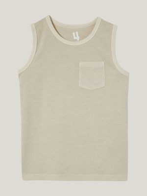 Cotton On Kids Boy Beige The Essential Tank Top