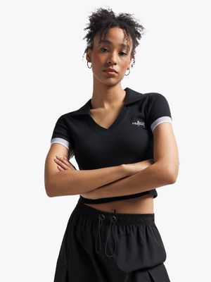 Redbat Women's Black Cropped Top