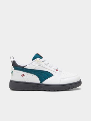 Puma Kids Rebound V6 Lo White Sneaker