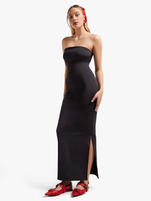 Women's Charcoal Bandeau Maxi Dress