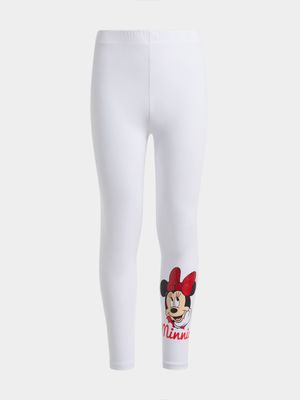 Jet Younger Girls White Minnie Mouse leggings